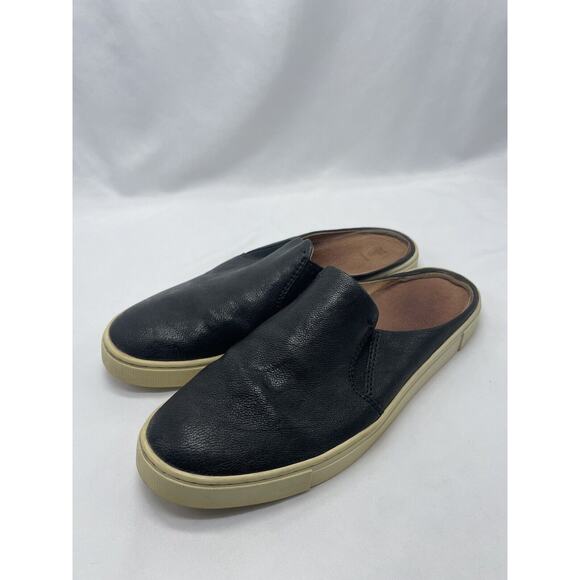 Frye Ivy Mule 3479171-BLK Women US 8M Black Leather Slip On Slide Mules Shoes - Picture 1 of 12